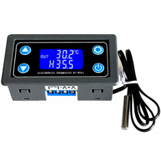 M&oacute;dulo controlador de temperatura digital XY-WT01 com display LED, regulador de aquecimento e refrigera&ccedil;&atilde;o, termostato, cabo 0,5