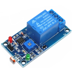 M&oacute;dulo de Rel&eacute; 5V DC com Controle de Luz por Fotorresistor
