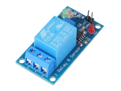 M&oacute;dulo Rel&eacute; 12V DC com Fotoresistor para Controle de Luz - Imagem 1