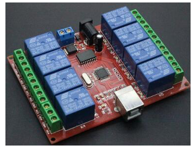M&oacute;dulo de Rel&eacute; 8 Canais 12V USB - Imagem 1