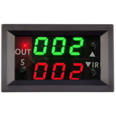 M&oacute;dulo Rel&eacute; Temporizador Digital Mini 12V com Display Duplo LED Vermelho e Verde