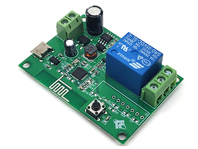 M&oacute;dulo de Rel&eacute; WiFi 1 Canal 8-80V com Controle Remoto Sem Fio - Imagem 1