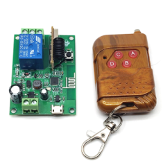 M&oacute;dulo Rel&eacute; 1 Canal 8-80V com WiFi e Controle Remoto RF 433 MHz
