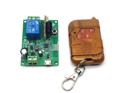 M&oacute;dulo Rel&eacute; 1 Canal Wi‑Fi 8-80V com Controle Remoto RF 433 MHz - Imagem 1