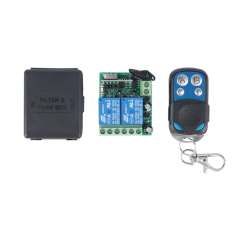 M&oacute;dulo Rel&eacute; 2 Canais 12V 315 MHz com Controle Remoto Sem Fio
