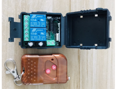 M&oacute;dulo de Rel&eacute; 2 Canais 12V 433MHz com Controle Remoto sem Fio - Imagem 1