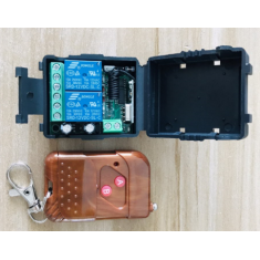 M&oacute;dulo rel&eacute; 2 canais 12V 315MHz, interruptor de controle remoto sem fio (sem bateria)