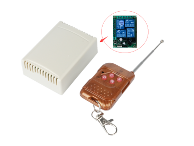 M&oacute;dulo Rel&eacute; 4 Canais 433MHz 12V para Controle Remoto Sem Fio (sem bateria) - Imagem 1