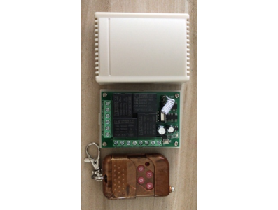 M&oacute;dulo rel&eacute; 4 canais 433 MHz 24 V com controle remoto sem fio - Imagem 1