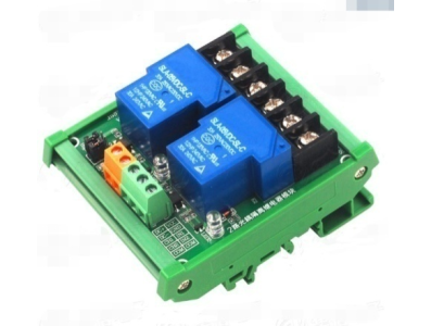 M&oacute;dulo rel&eacute; 2 canais 30A 5V com isolamento por optoacoplador, suporta acionamento em n&iacute;vel alto e baixo - Imagem 1