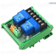 M&oacute;dulo de rel&eacute; 2 canais 30A 12V com isolamento por optoacoplador, suporta gatilho alto e baixo