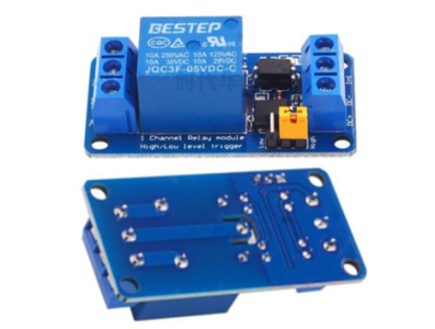 BESTEP M&oacute;dulo de Rel&eacute; 1 Canal 24V, Acionamento Alto e Baixo, Placa Azul - Imagem 1