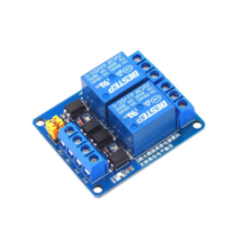M&oacute;dulo de Rel&eacute; 2 Canais 5V BESTEP Ativa&ccedil;&atilde;o por N&iacute;vel Alto/Baixo Placa Azul