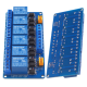M&oacute;dulo de rel&eacute; BESTEP 6 canais 5V com disparo por n&iacute;vel alto e baixo (placa azul) - Thumb - 1