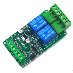 M&oacute;dulo Rel&eacute; 2 Canais 12V RS485 Modbus RTU com Isolamento por Optoacoplador na Entrada para MCU/Arduino