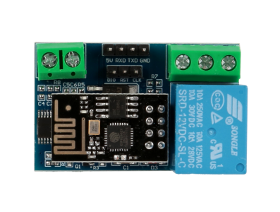 M&oacute;dulo Rel&eacute; WiFi 12V ESP8266 ESP-01 1 canal, controle por app para smartphone - Imagem 1