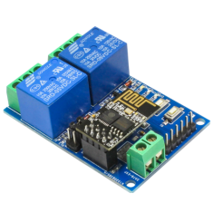 M&oacute;dulo Rel&eacute; WiFi 2 Canais ESP8266 (ESP-01) 5V, Controle Remoto