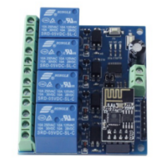 M&oacute;dulo Rel&eacute; WiFi 4 Canais 5V ESP8266 (ESP-01) Controle Remoto via WiFi