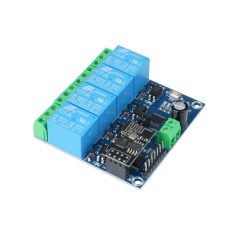 M&oacute;dulo Rel&eacute; WiFi ESP8266 ESP-01 4 Canais 12V Controle Remoto