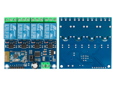 M&oacute;dulo Rel&eacute; 4 Canais 5V DC Bluetooth, Controle Remoto Inteligente por Celular e Internet - Imagem 1