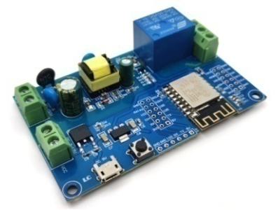M&oacute;dulo Rel&eacute; WiFi ESP8266 1 Canal (ESP-12F) Placa de Desenvolvimento com Alimenta&ccedil;&atilde;o AC90-250V e AC/DC 5V / 7-28V / 5-80V - Imagem 1