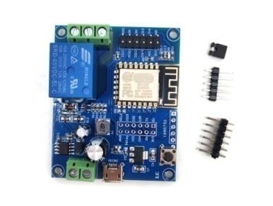 M&oacute;dulo Rel&eacute; Wi‑Fi ESP8266 1 Canal (ESP‑12F) DC5-80V, Placa de Desenvolvimento e Fonte para Arduino - Imagem 1