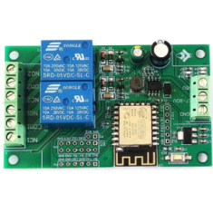 M&oacute;dulo Rel&eacute; Wi‑Fi ESP8266 1 Canal (ESP-12F) DC 5V / 8-80V