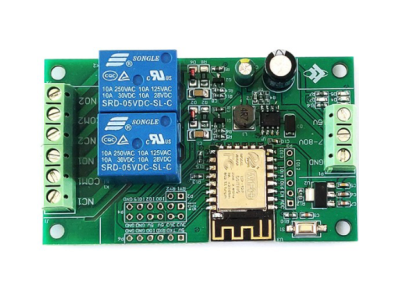 M&oacute;dulo Rel&eacute; Wi‑Fi ESP8266 1 Canal (ESP-12F) DC 5V / 8-80V - Imagem 1