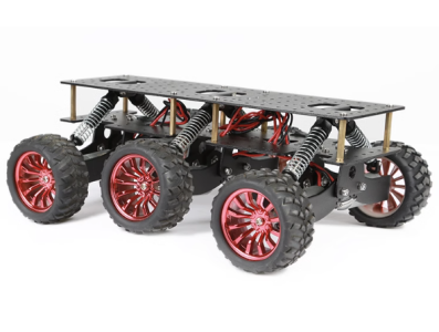 Black 6WD Search Rescue Platform Smart Car Chassis Damping Off-road Climbing WIFI Car - Imagem 1