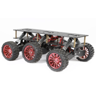Black 6WD Search Rescue Platform Smart Car Chassis Damping Off-road Climbing WIFI Car