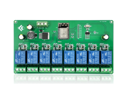 M&oacute;dulo Rel&eacute; WiFi 8 Canais ESP8266 ESP-12F Placa de Desenvolvimento 5V/7-28V - Imagem 1