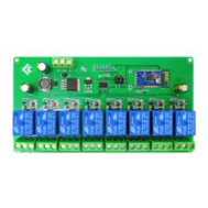 M&oacute;dulo rel&eacute; Bluetooth 8 canais, alimenta&ccedil;&atilde;o 5V/7&ndash;28V, placa de desenvolvimento