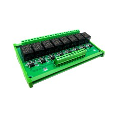 M&oacute;dulo de Rel&eacute; 5V 8 Canais com Acionamento em N&iacute;vel Alto e Baixo, Isolamento por Optoacoplador e Placa Amplificadora de Sinal pa
