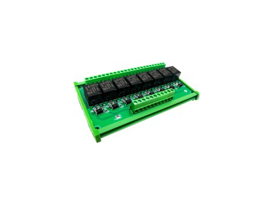 M&oacute;dulo de Rel&eacute; 12V 8 Canais com Isolamento por Optoacoplador, Disparo Alto/Baixo e Placa Amplificadora de Sinal para PLC - Imagem 1