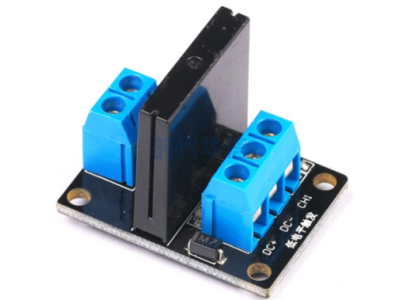 M&oacute;dulo rel&eacute; de estado s&oacute;lido SSR 1 canal 12V controle DC n&iacute;vel baixo 250V 2A com fus&iacute;vel resistivo - Imagem 1