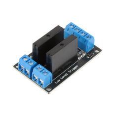 M&oacute;dulo Rel&eacute; SSR 2 Canais 3-24V, ativa&ccedil;&atilde;o em n&iacute;vel baixo e controle DC com fus&iacute;vel resistivo