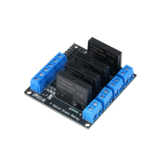 M&oacute;dulo rel&eacute; de estado s&oacute;lido (SSR) 4 canais 3&ndash;24 V acionamento por n&iacute;vel alto controle DC com fus&iacute;vel resistivo