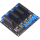 M&oacute;dulo de rel&eacute;s estado s&oacute;lido (SSR) 4 canais 12V, acionamento por n&iacute;vel alto DC, 250V 2A, com fus&iacute;vel resistivo - Thumb - 1