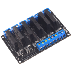 M&oacute;dulo SSR de 6 canais 24V DC acionamento por n&iacute;vel baixo 250V 2A com fus&iacute;vel resistivo