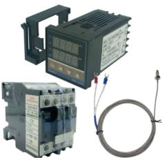 Termostato REXC100, rel&eacute; CJX2-0910 e termopar tipo K 1 m, sa&iacute;da 220V
