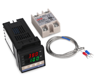 Termostato REXC100 com Rel&eacute; de Estado S&oacute;lido SSR-40DA e Sonda Termopar K 1m, Sa&iacute;da SSR 12V, TC (K, J, S, E) e RTD (PT100, CU) - Imagem 1