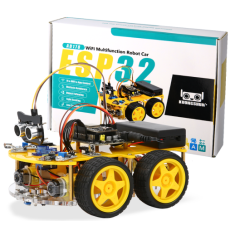 KUONGSHUN Kit Rob&ocirc; Carro 4WD ESP32 Wi‑Fi Multifuncional com Controle por APP (sem bateria)
