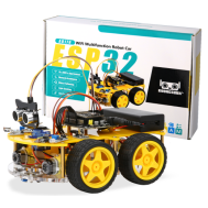 KUONGSHUN Kit Rob&ocirc; Carro 4WD ESP32 Wi‑Fi Multifuncional com Controle por APP (sem bateria)