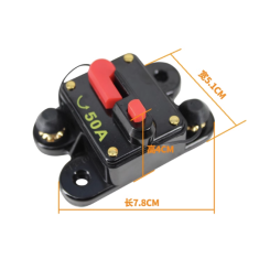 Disjuntor DC 12V-24V 50A, prote&ccedil;&atilde;o el&eacute;trica