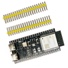 Placa de desenvolvimento ESP32-S3 N8R2 preta sem solda Wi-Fi Bluetooth compat&iacute;vel BLE 5.0 Mesh