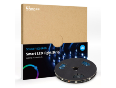 Fita de LED Sonoff 5050 RGB 2 m WiFi inteligente cort&aacute;vel e flex&iacute;vel &agrave; prova d'&aacute;gua com controle por app, compat&iacute;vel com Alexa e - Imagem 7