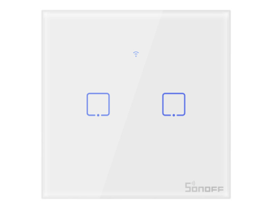 SONOFF T0UK2C-TX Interruptor Touch Wi-Fi para Smart Home - Imagem 1