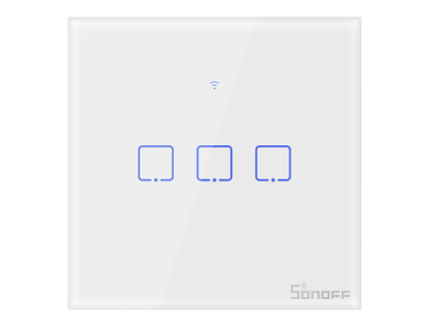 SONOFF T1UK3C-TX Interruptor Touch Wi‑Fi Sem Fio para Casa Inteligente - Imagem 1