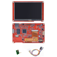 Display HMI Nextion NX4827P043-011R 4,3 polegadas, tela sens&iacute;vel ao toque resistiva com carca&ccedil;a protetora