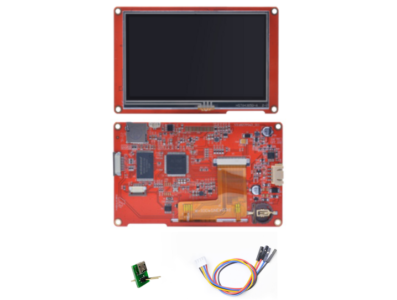 Display HMI Nextion NX4827P043-011R 4,3 polegadas, tela sens&iacute;vel ao toque resistiva com carca&ccedil;a protetora - Imagem 1
